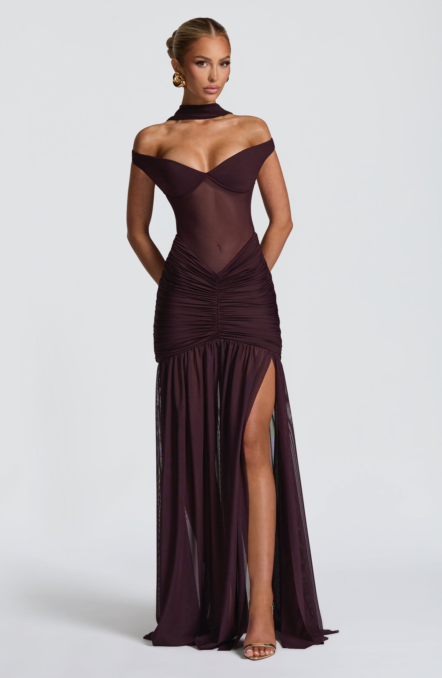 Alaia Plum Maxi Dress in XS - image 8