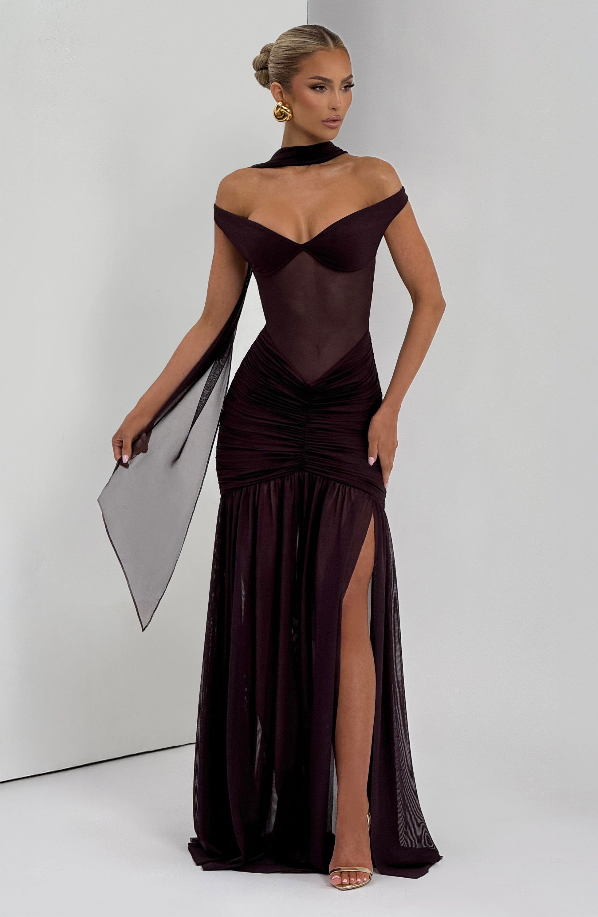 Alaia Plum Maxi Dress in XS - image 12