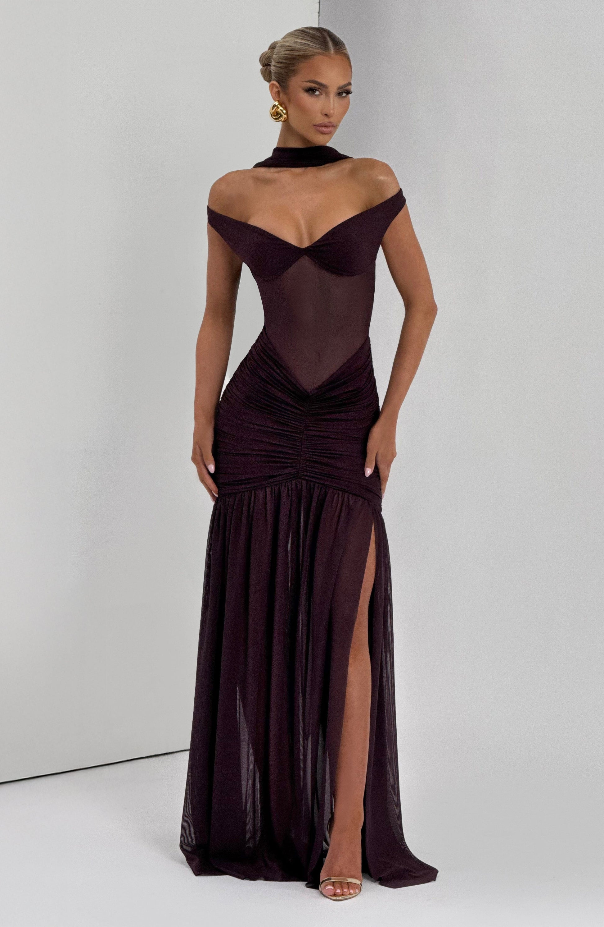 Alaia Plum Maxi Dress in XS - image 11