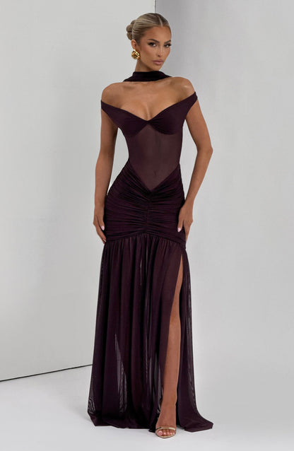 Alaia Plum Maxi Dress in XS - image 11