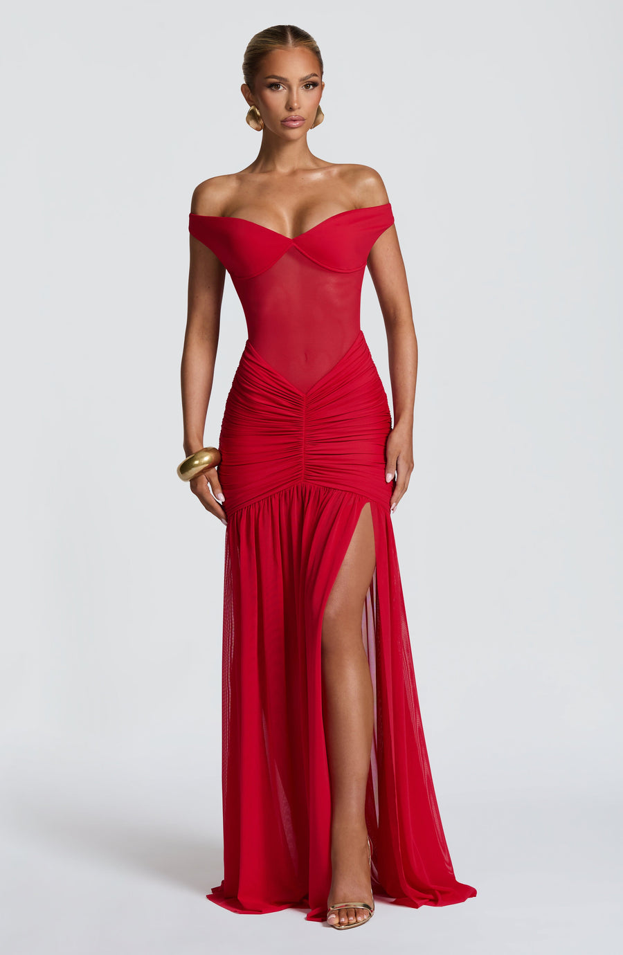 Sophia Red Maxi Summer Dress