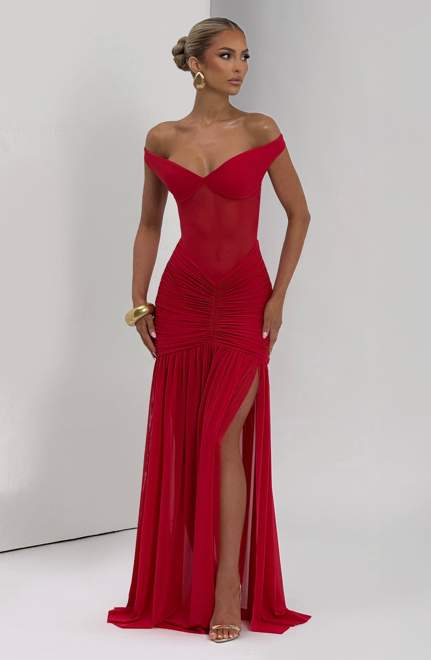 Sophia Red Maxi Summer Dress
