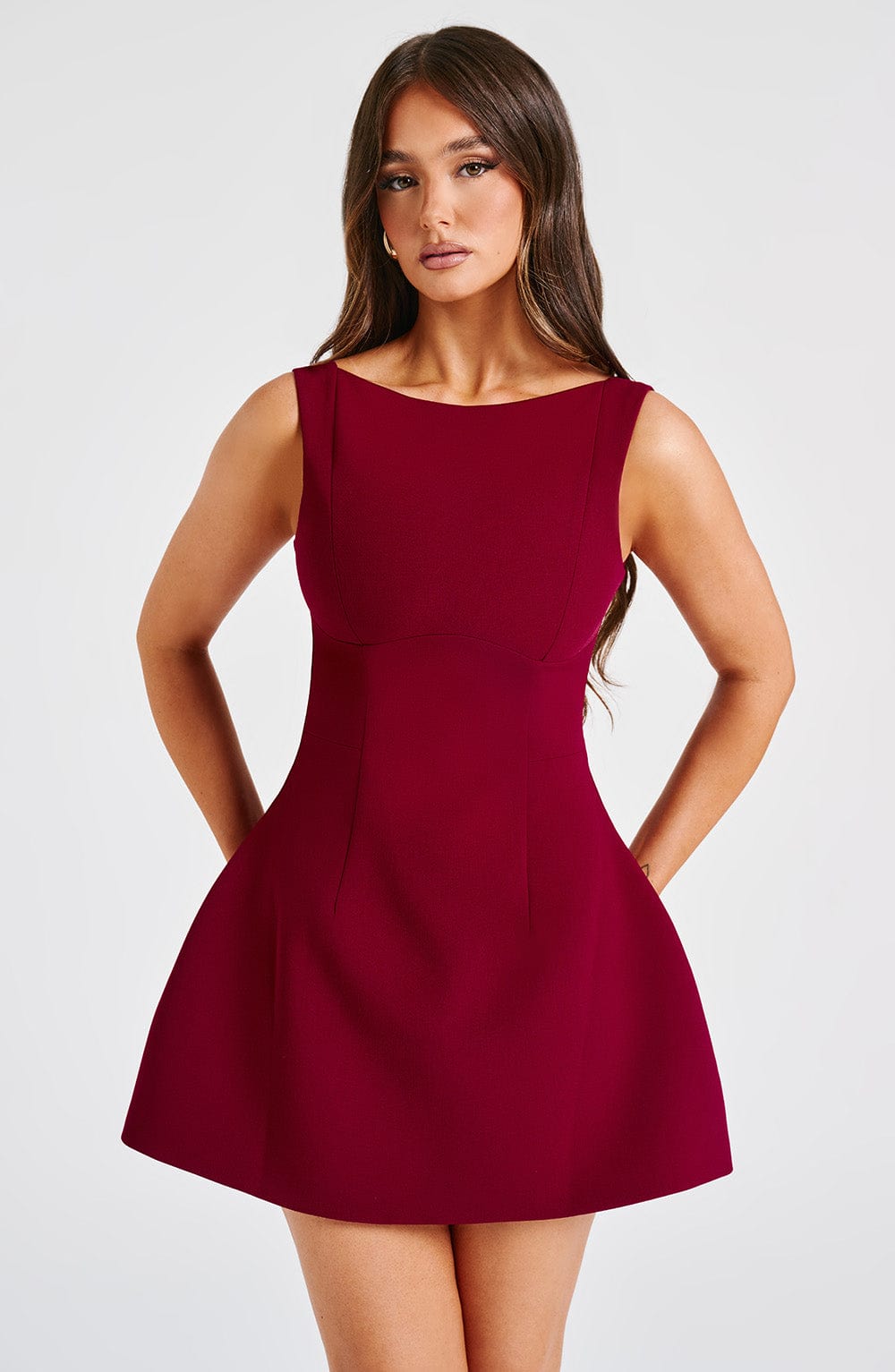 Alana Wine Colored Mini Dress in XS - image 10