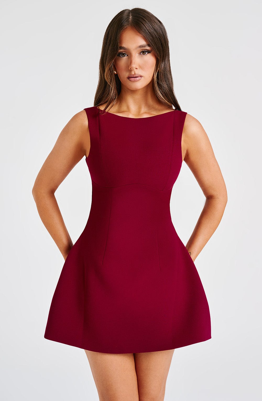 Alana Wine Colored Mini Dress in XS - image 9