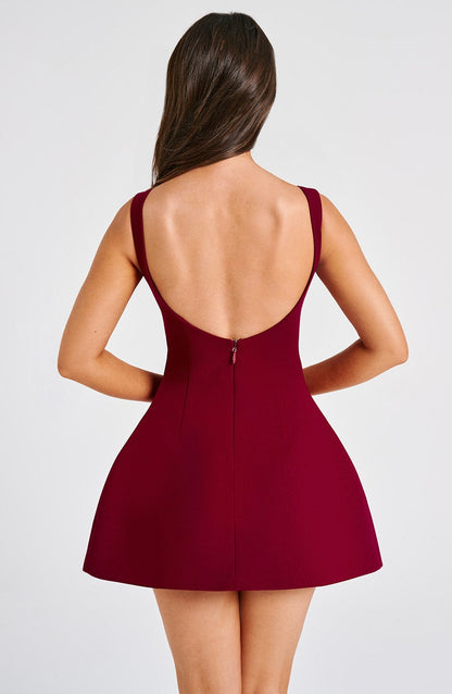 Alana Wine Colored Mini Dress in XS - image 8