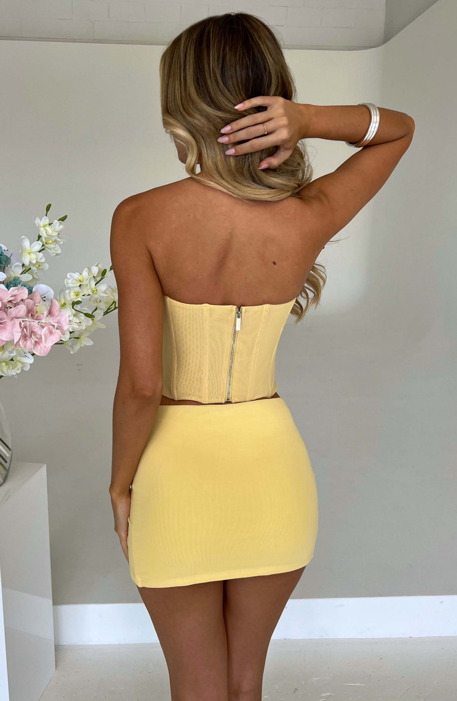 Sophie Lemon Mini Skirt for Summer