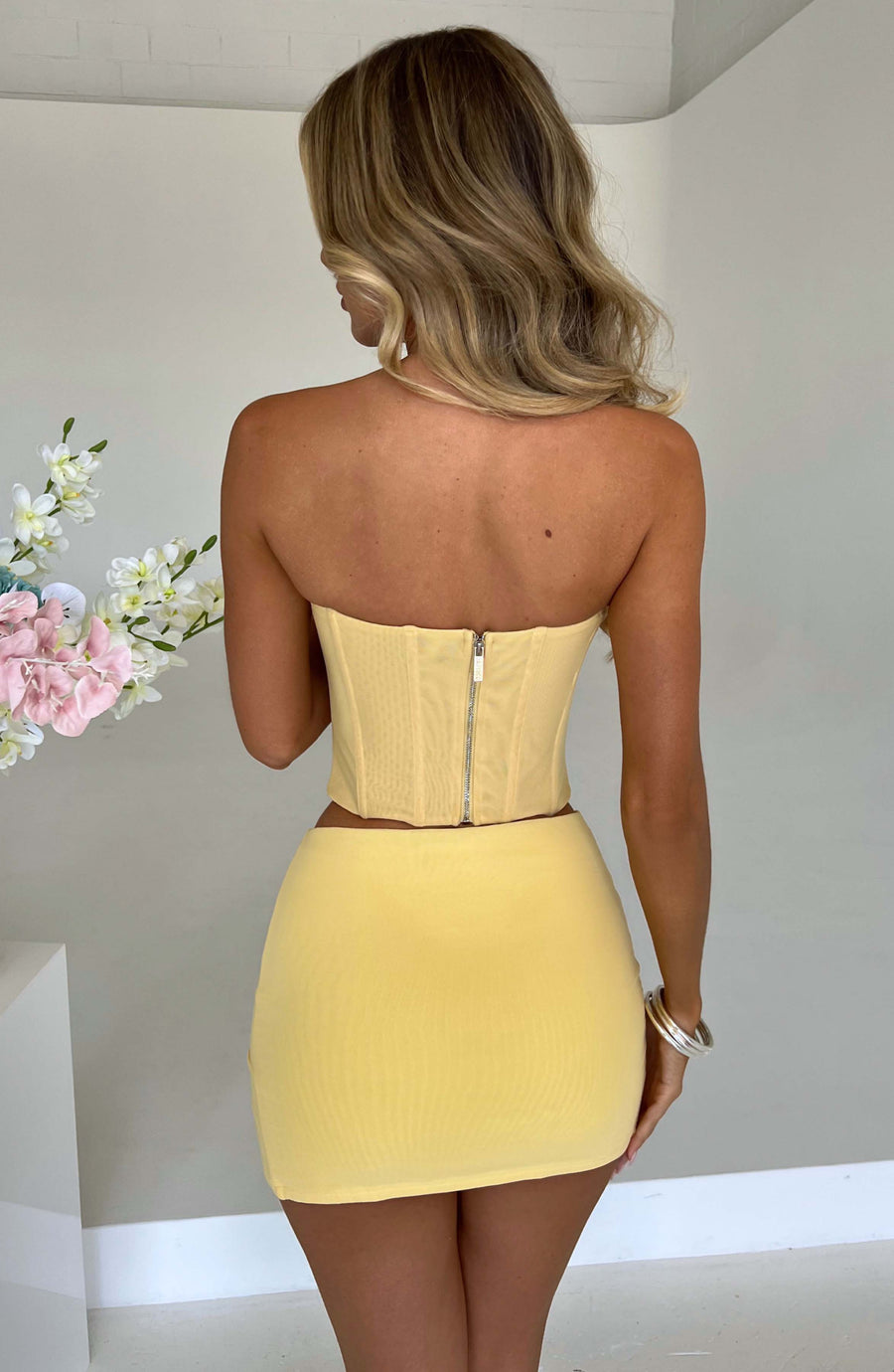 Sophie Lemon Mini Skirt for Summer
