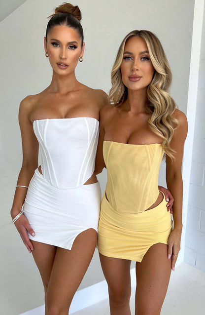 Sophie Lemon Mini Skirt for Summer