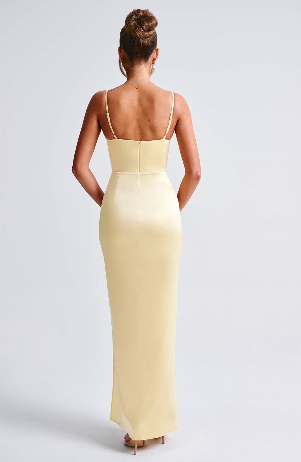 Alora Lemon Maxi Dress in XS - styled look