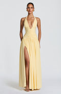 Chloe Lemon Maxi Summer Dress