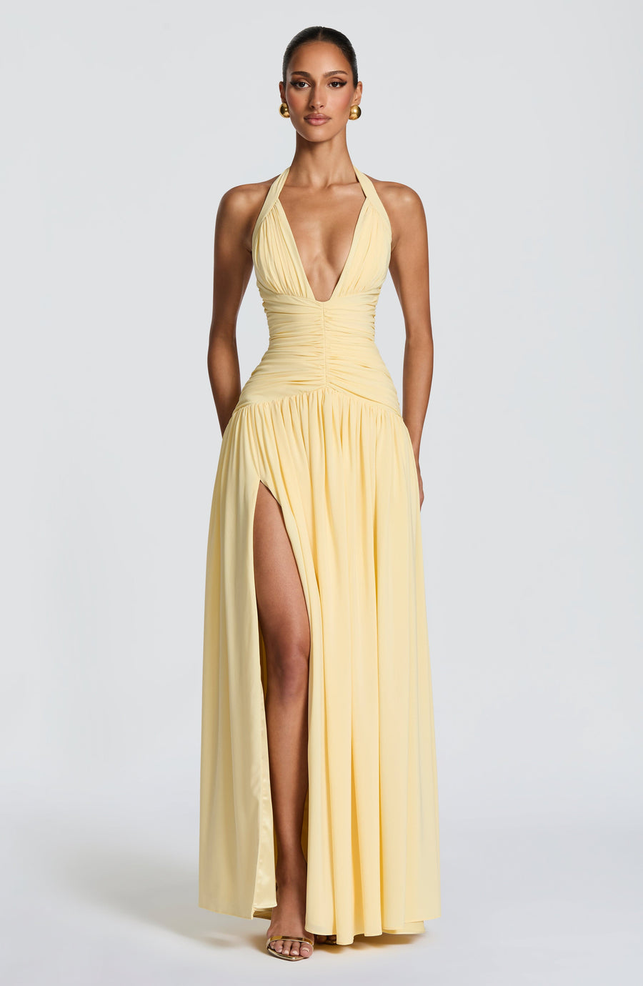 Chloe Lemon Maxi Summer Dress