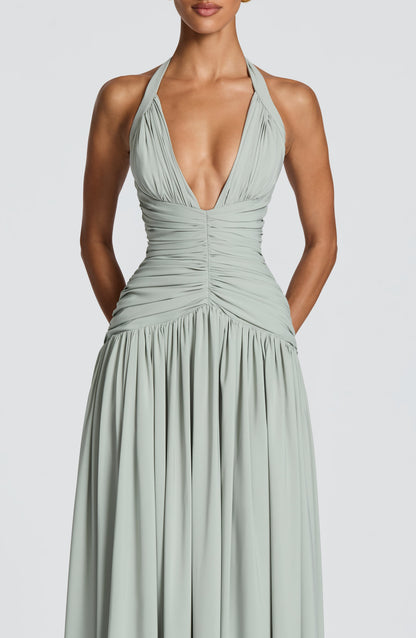 Sophia Sage Maxi Summer Dress
