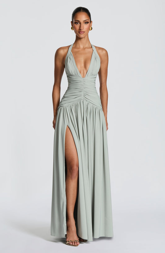 Sophia Sage Maxi Summer Dress