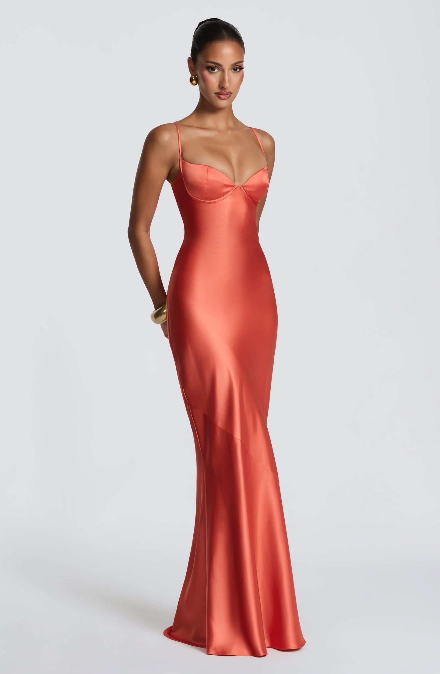 Chloe Maxi Summer Dress in Burnt Orange