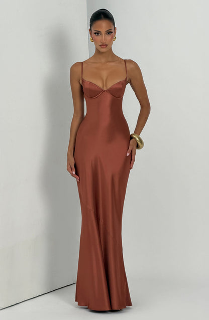 Chloe Rust Maxi Summer Dress