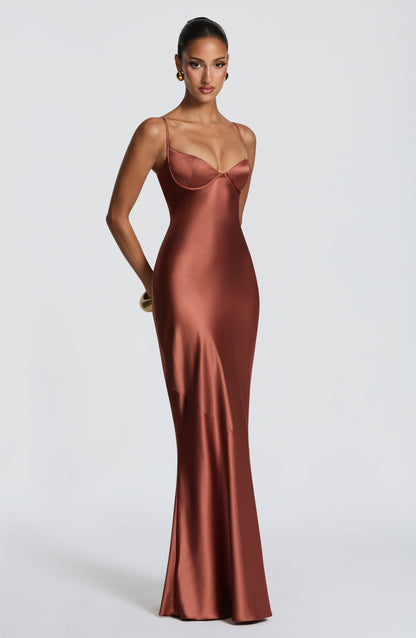 Chloe Rust Maxi Summer Dress