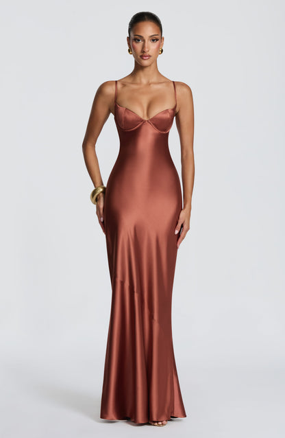 Chloe Rust Maxi Summer Dress