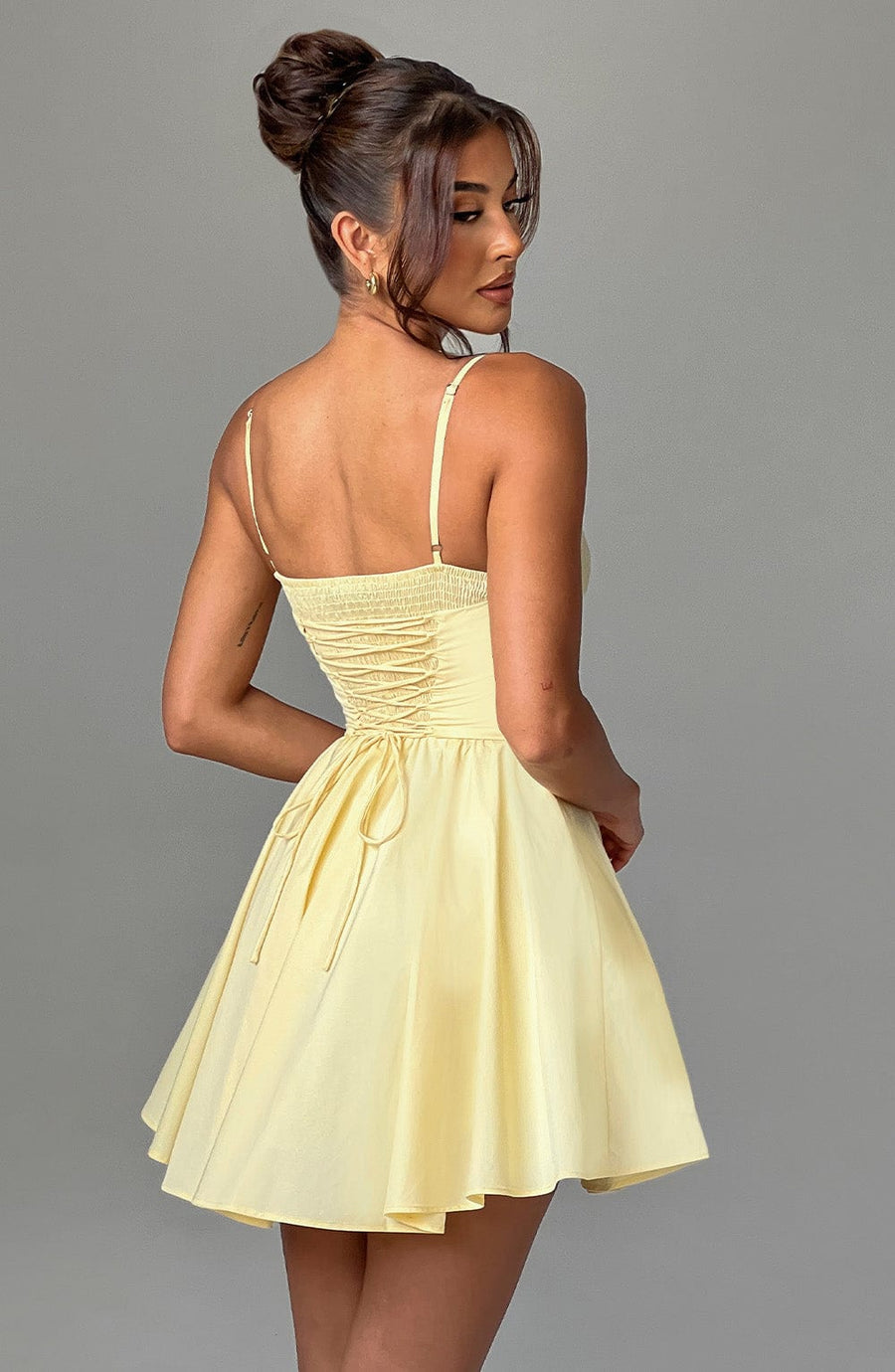 Isabella Lemon Mini Sundress