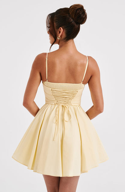 Isabella Lemon Mini Sundress