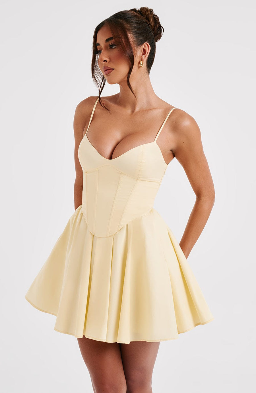 Isabella Lemon Mini Sundress
