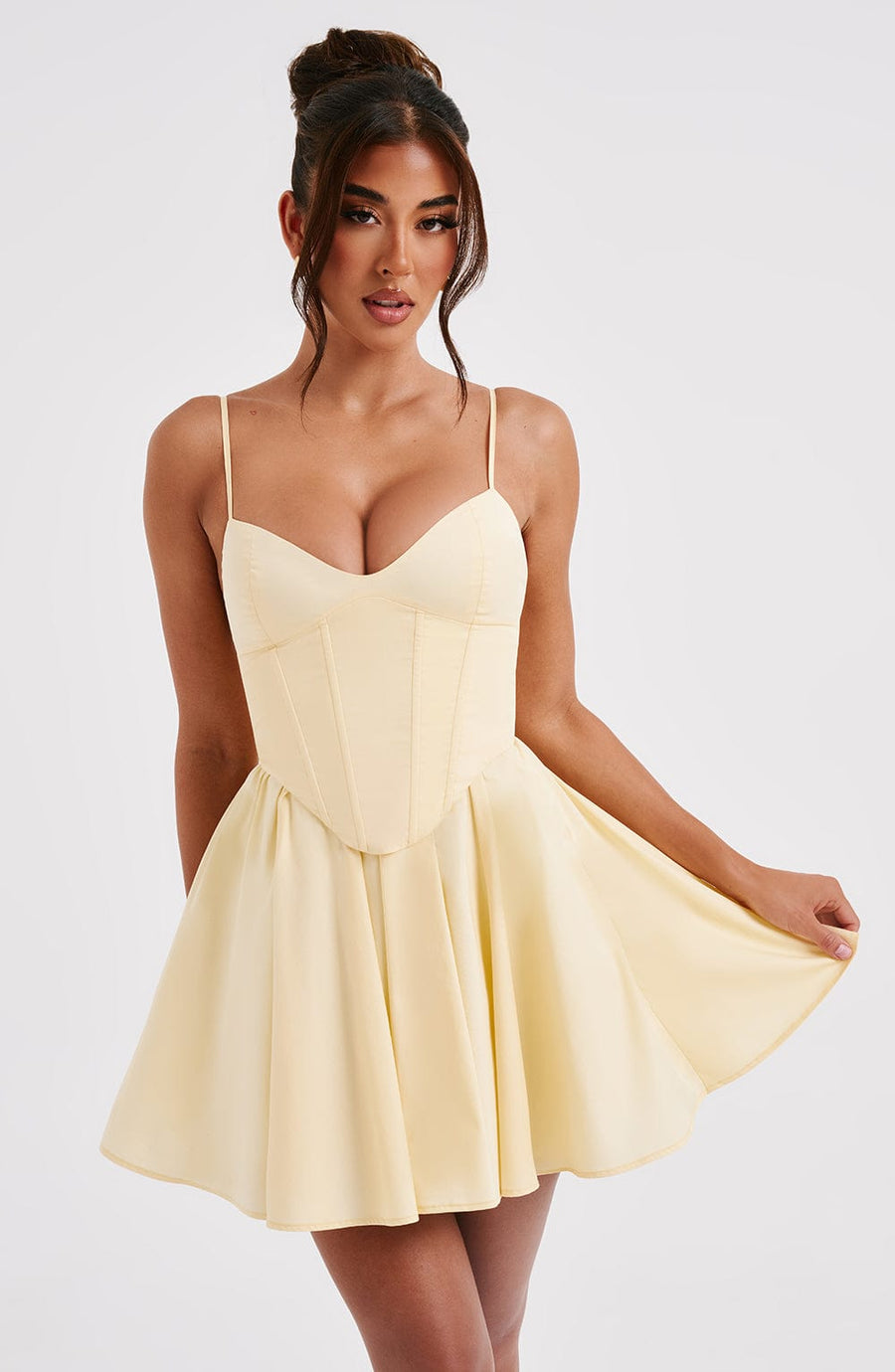 Isabella Lemon Mini Sundress