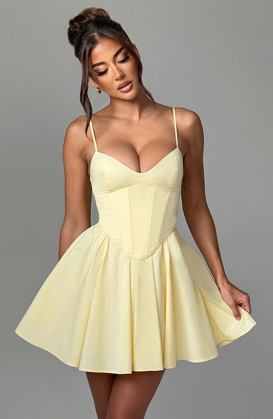 Isabella Lemon Mini Sundress