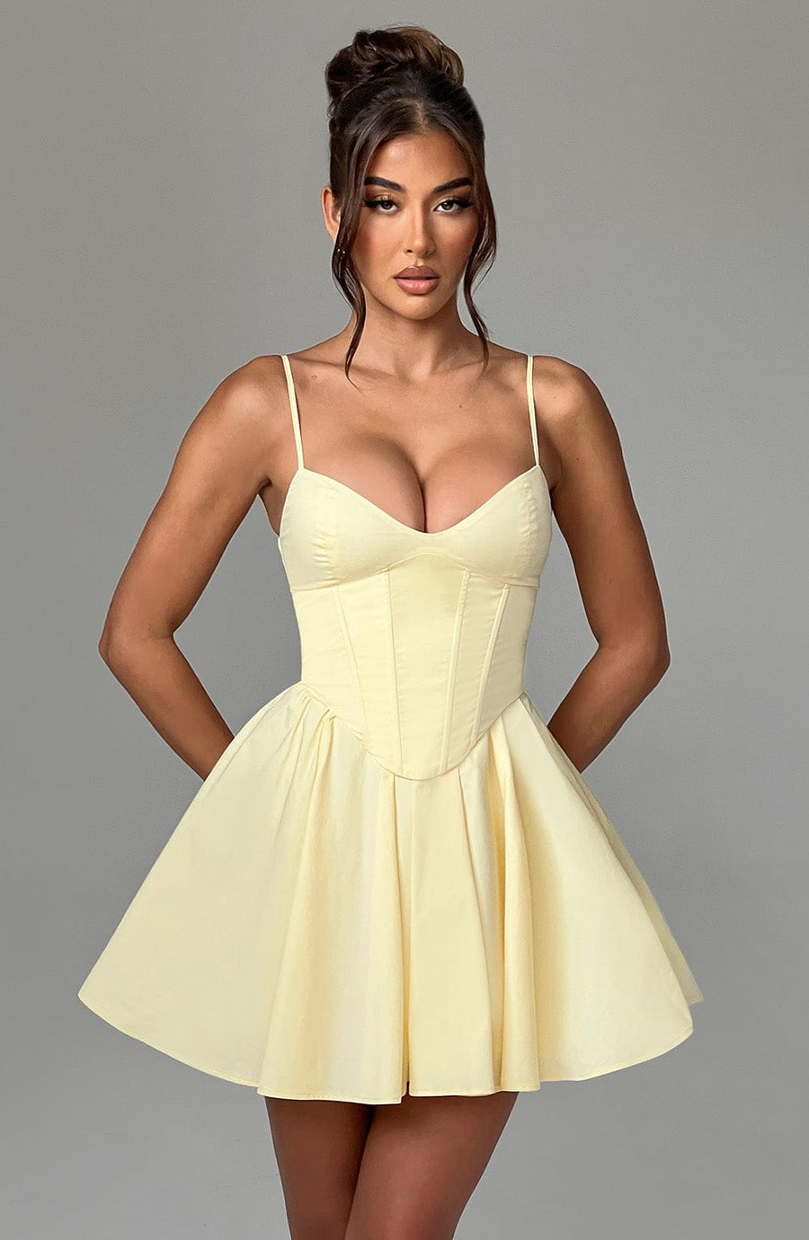 Isabella Lemon Mini Sundress