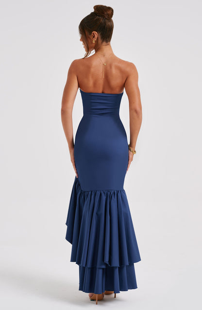 Navy Angelina Maxi Dress in XS - detail view
