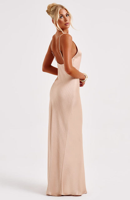 Anja Champagne Maxi Dress in XS - image 8