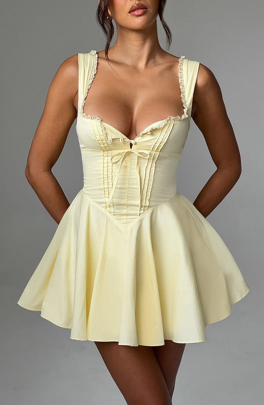 Sophia Lemon Mini Sundress – Luvre Fashion