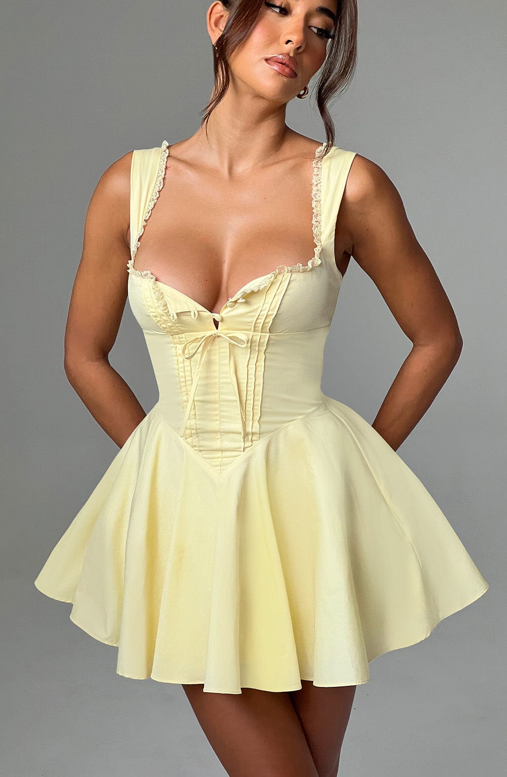 Sophia Lemon Mini Sundress