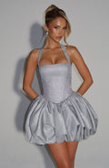 Sophia Silver Mini Summer Dress