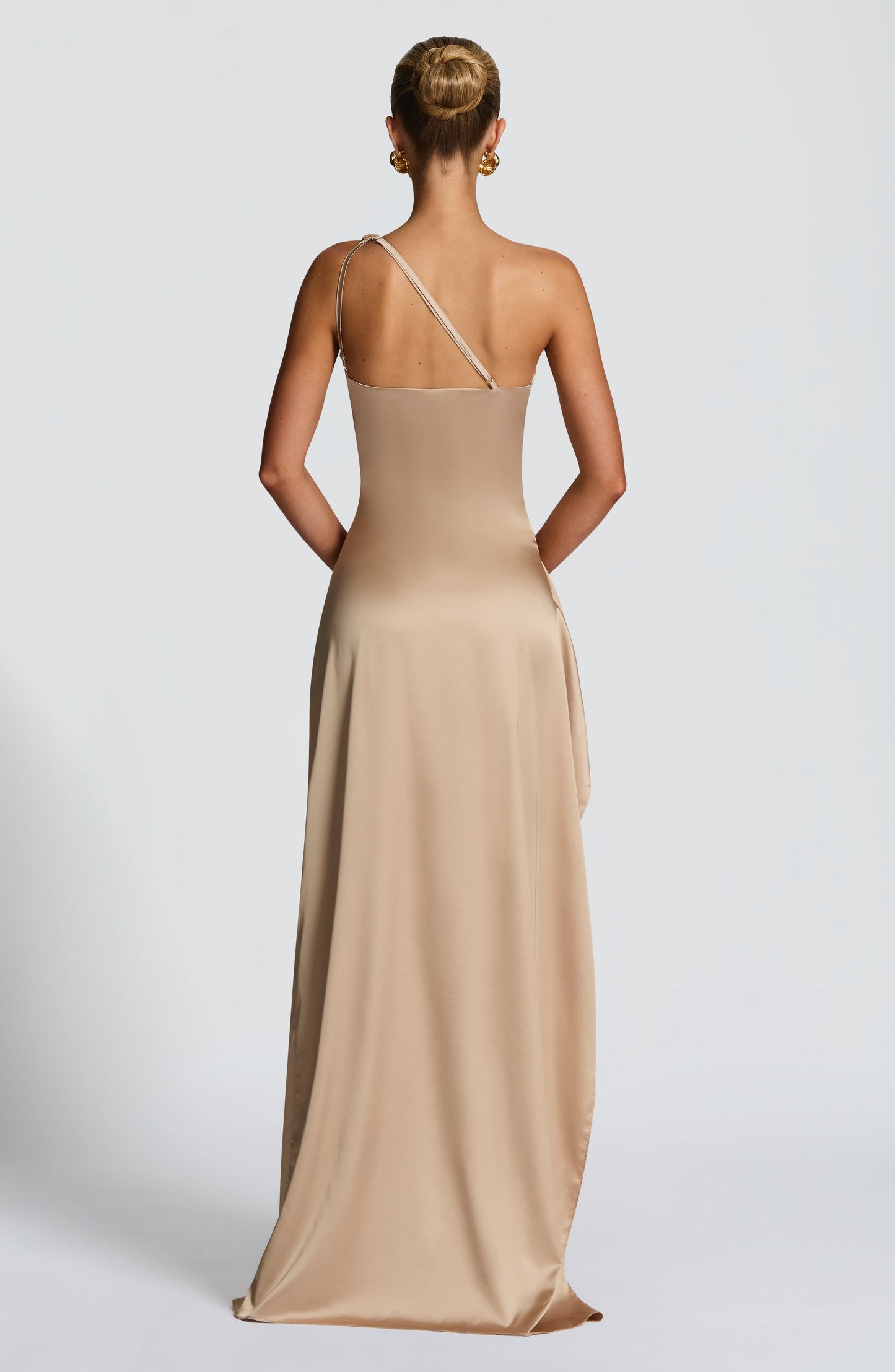 Champagne Ariel Maxi Dress in XS - back view
