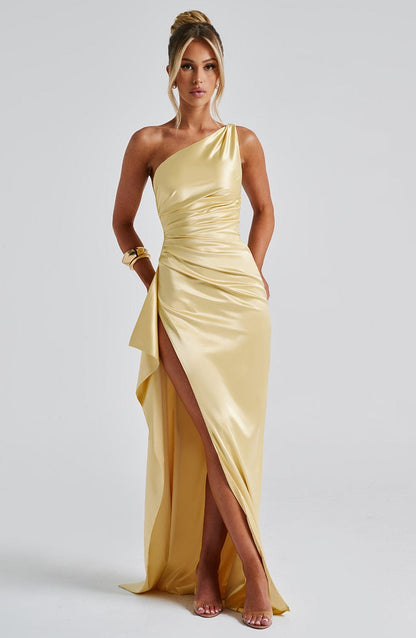 Ariel Lemon Maxi Dress in XS - image 6