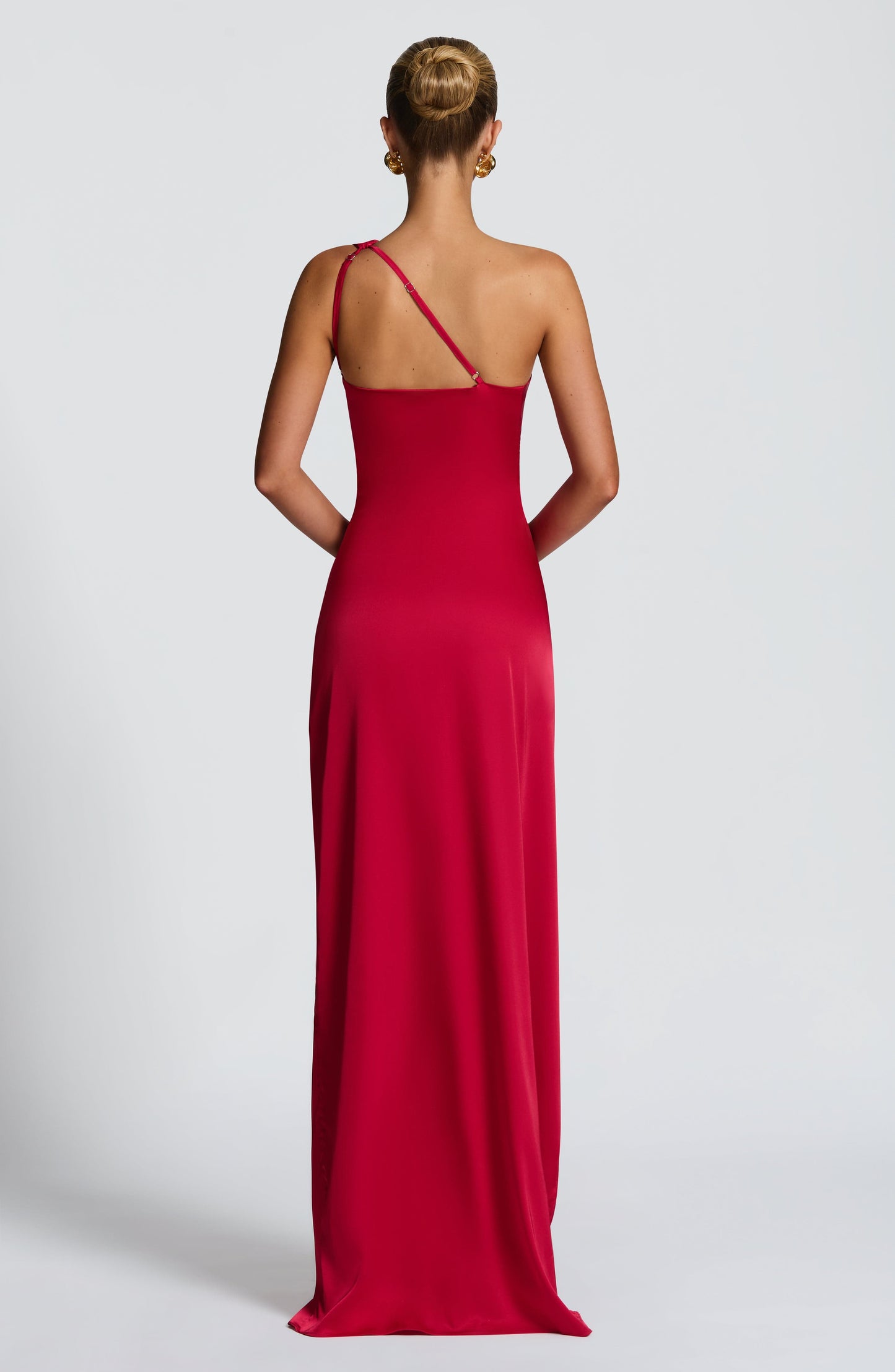 Ariel Red Maxi Dress in XS - back view
