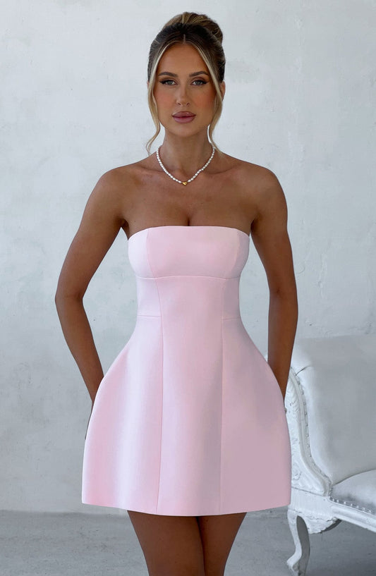 Chloe Blush Mini Sundress - Cute Summer Fashion