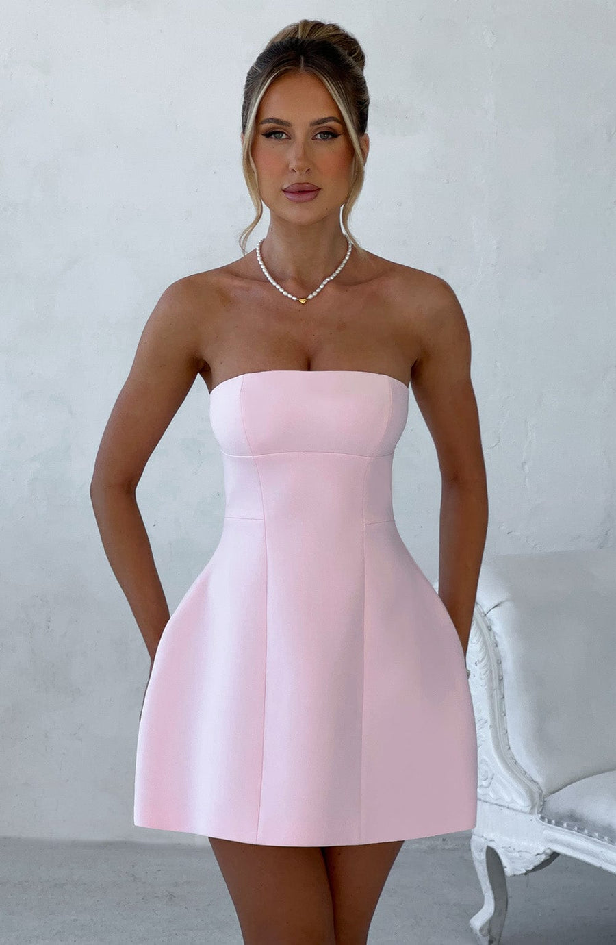 Chloe Blush Mini Sundress - Cute Summer Fashion