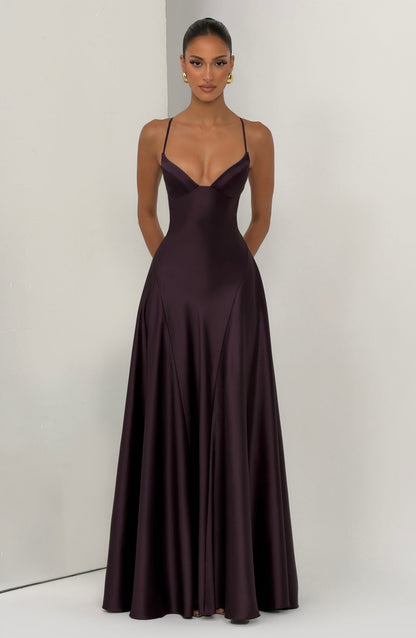 Sophia Plum Maxi Summer Dress
