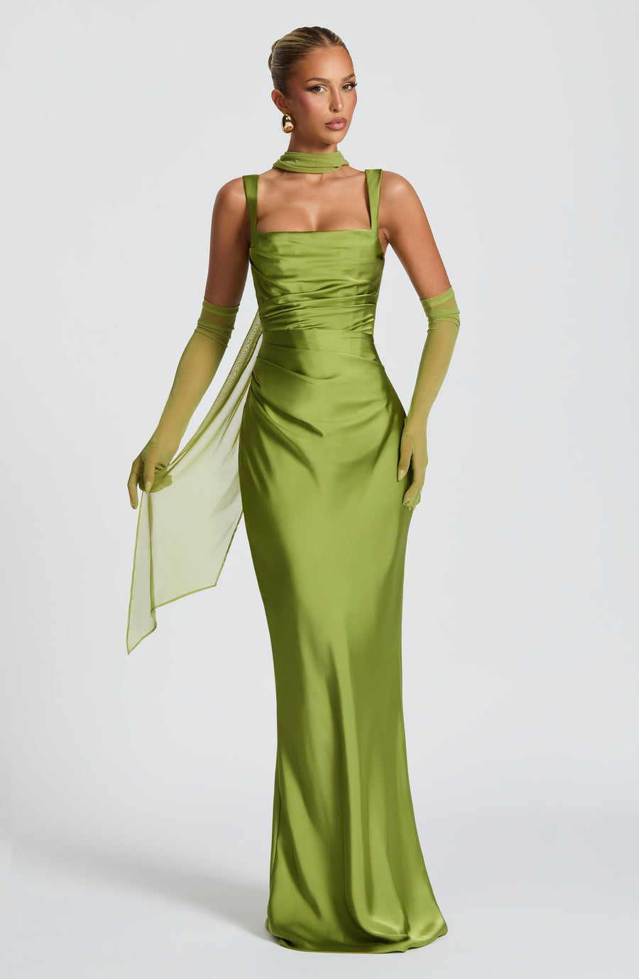Sophia Olive Scarf for Summer Fashion