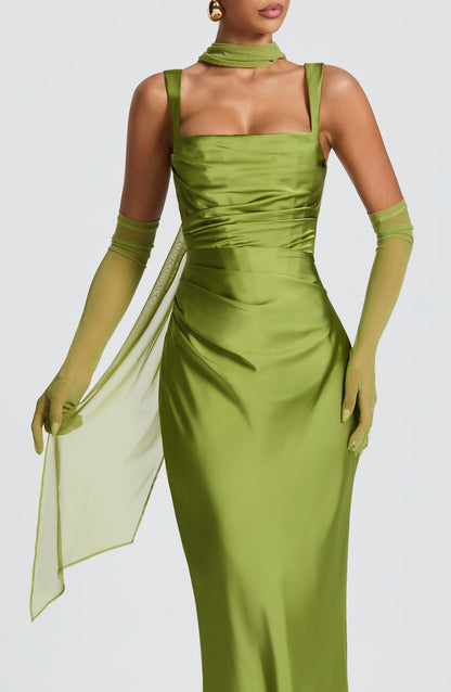 Sophia Olive Scarf for Summer Fashion