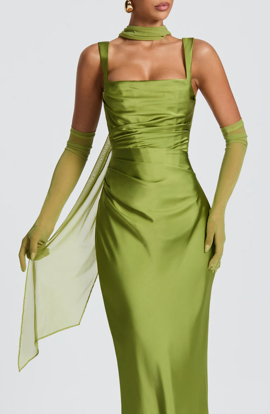 Sophia Olive Scarf for Summer Fashion