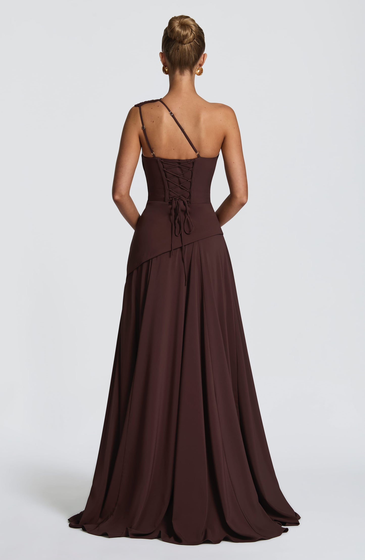 Sophia Maxi Summer Dress in Plum Brown