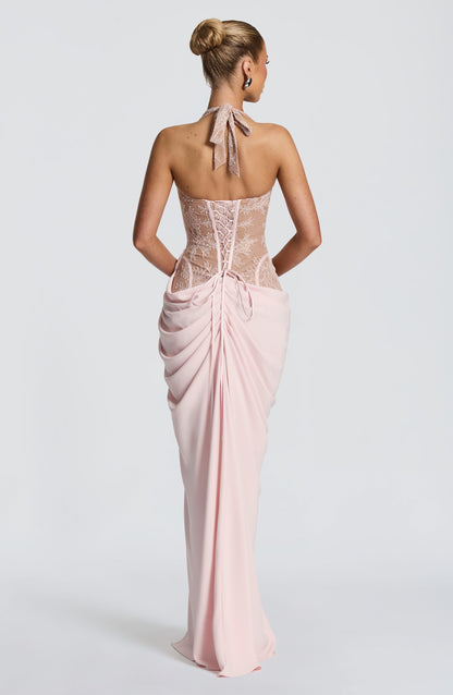 Sophia Blush Maxi Summer Dress