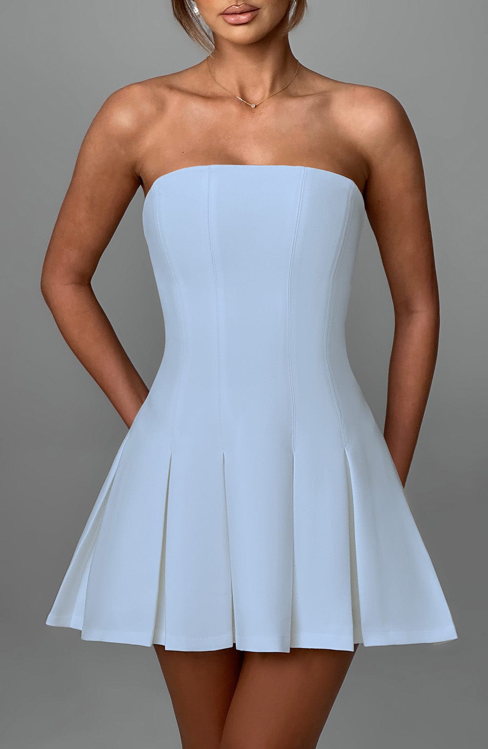 Chloe Blue Mini Sundress - Cute Summer Fashion