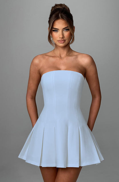 Chloe Blue Mini Sundress - Cute Summer Fashion