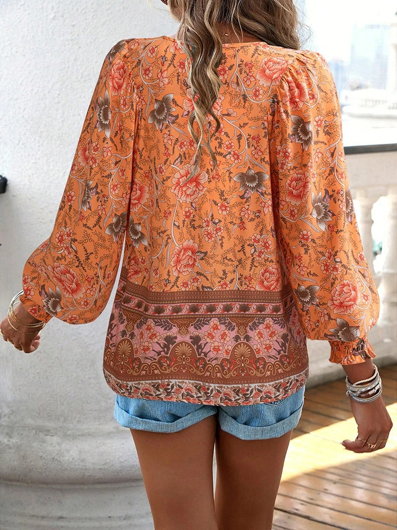 Luvrefashion | Linda Chic Floral Summer Blouse in Pink - image 12