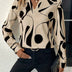 Stella | Printed Long Sleeve Blouse for Women - Apricot