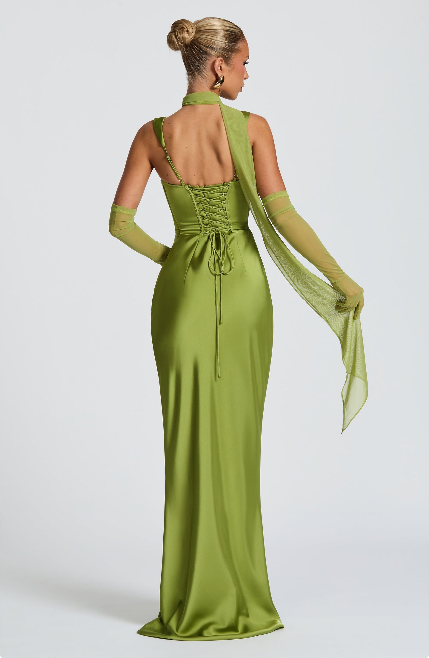Sophia Olive Maxi Summer Dress