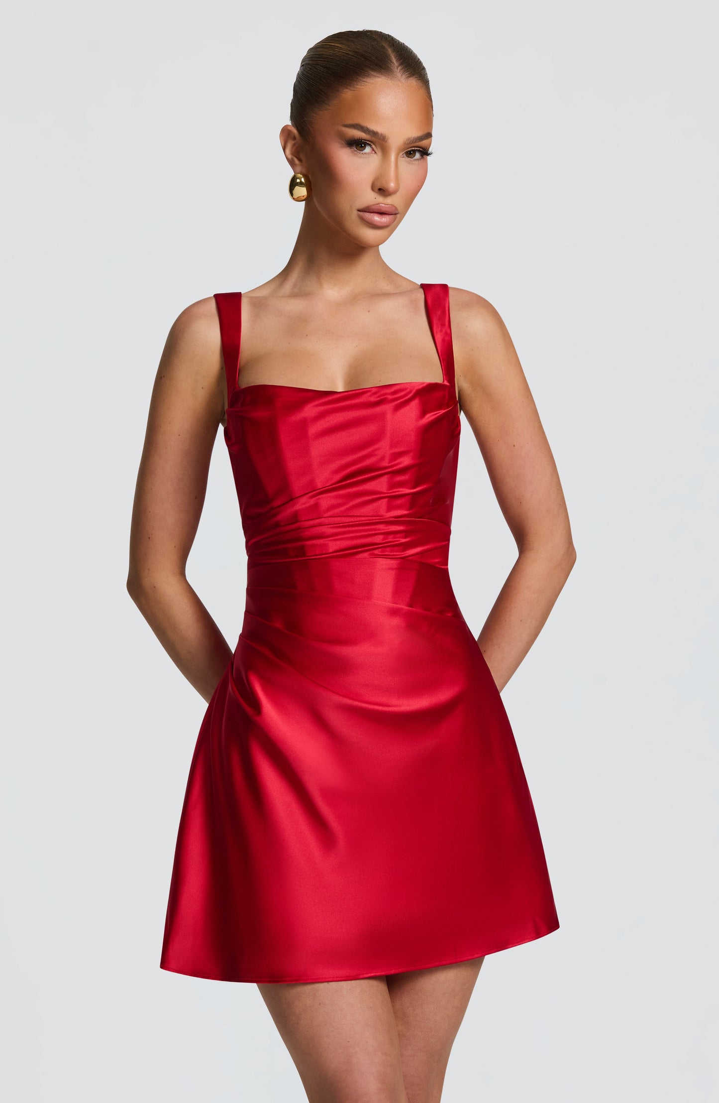 Sophia Red Mini Sundress - Perfect for Summer
