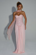 Sophia Blush Maxi Summer Dress